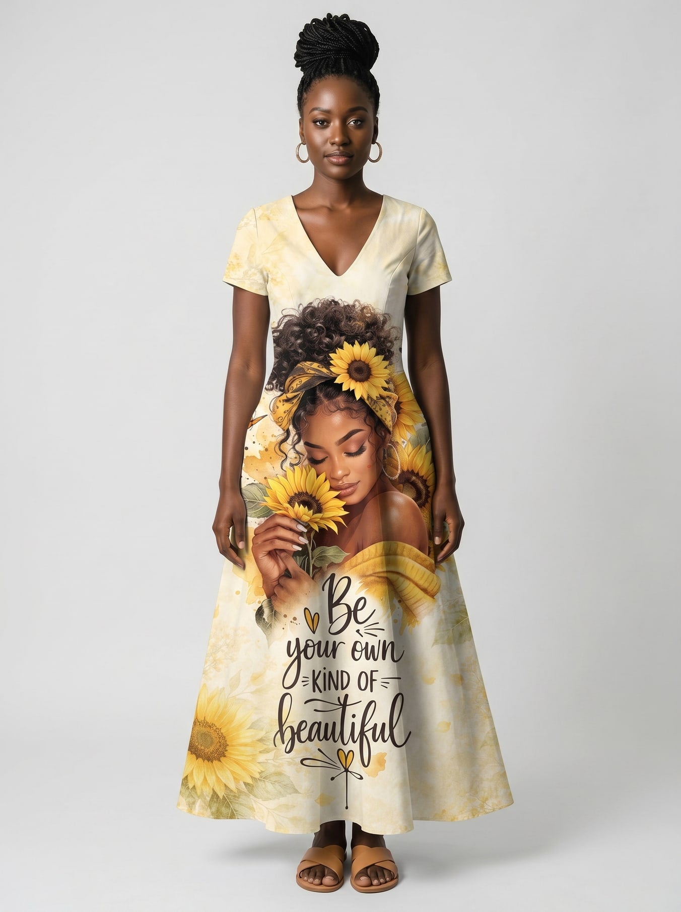 'Jua' Short Sleeve Maxi Dress