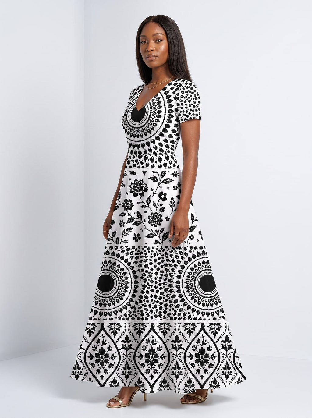 'Mwanga' Short Sleeve Maxi Dress