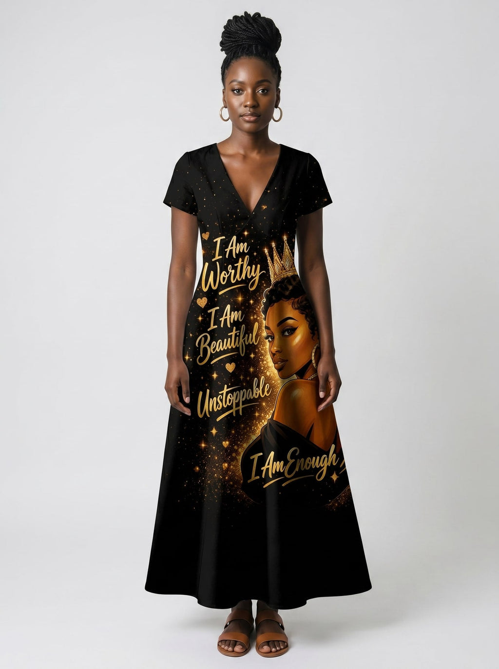 'Tunu' Short Sleeve Maxi Dress