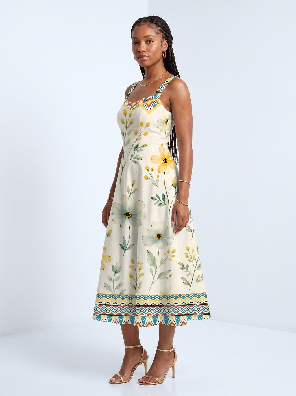'Alizeti' Cotton Corset Dress