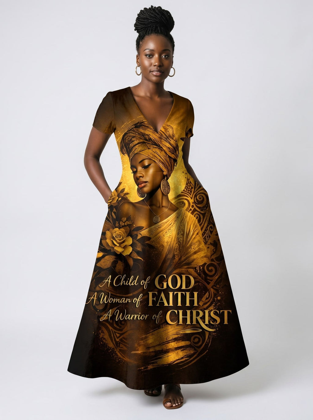 'Zuri' Short Sleeve Maxi Dress