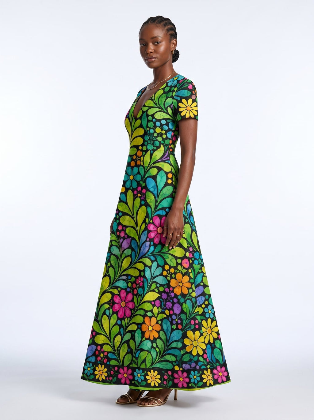 'Zumaridi' Short Sleeve Maxi Dress