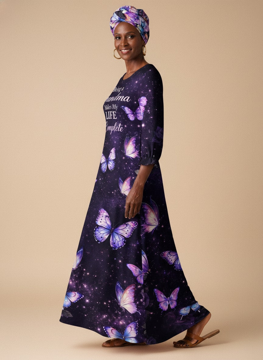 'Nyamekye' Long Sleeve Maxi Dress