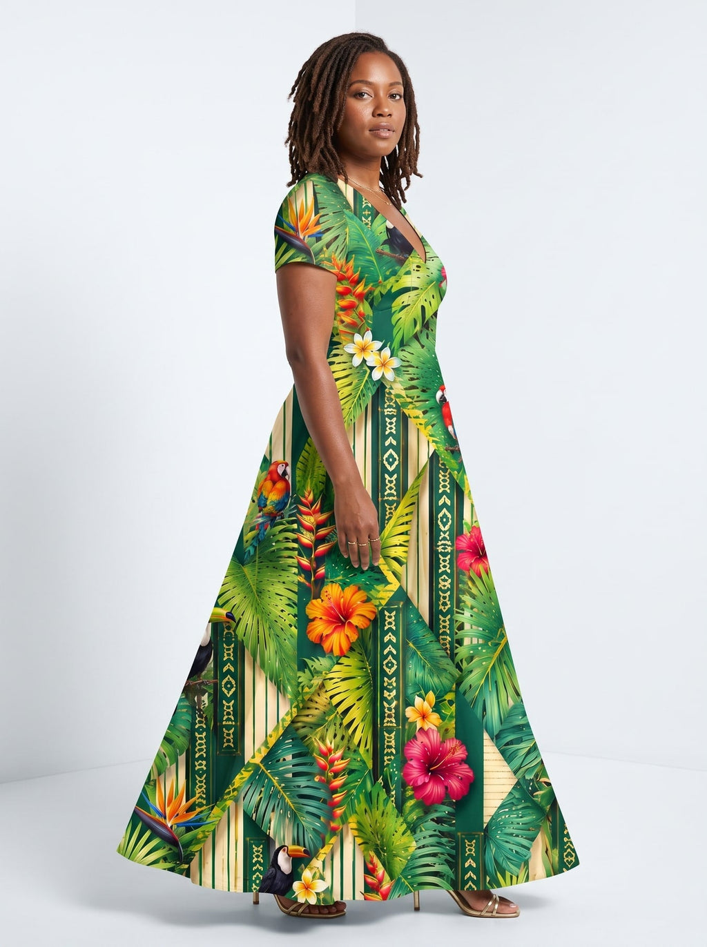 'Msitu' Short Sleeve Maxi Dress