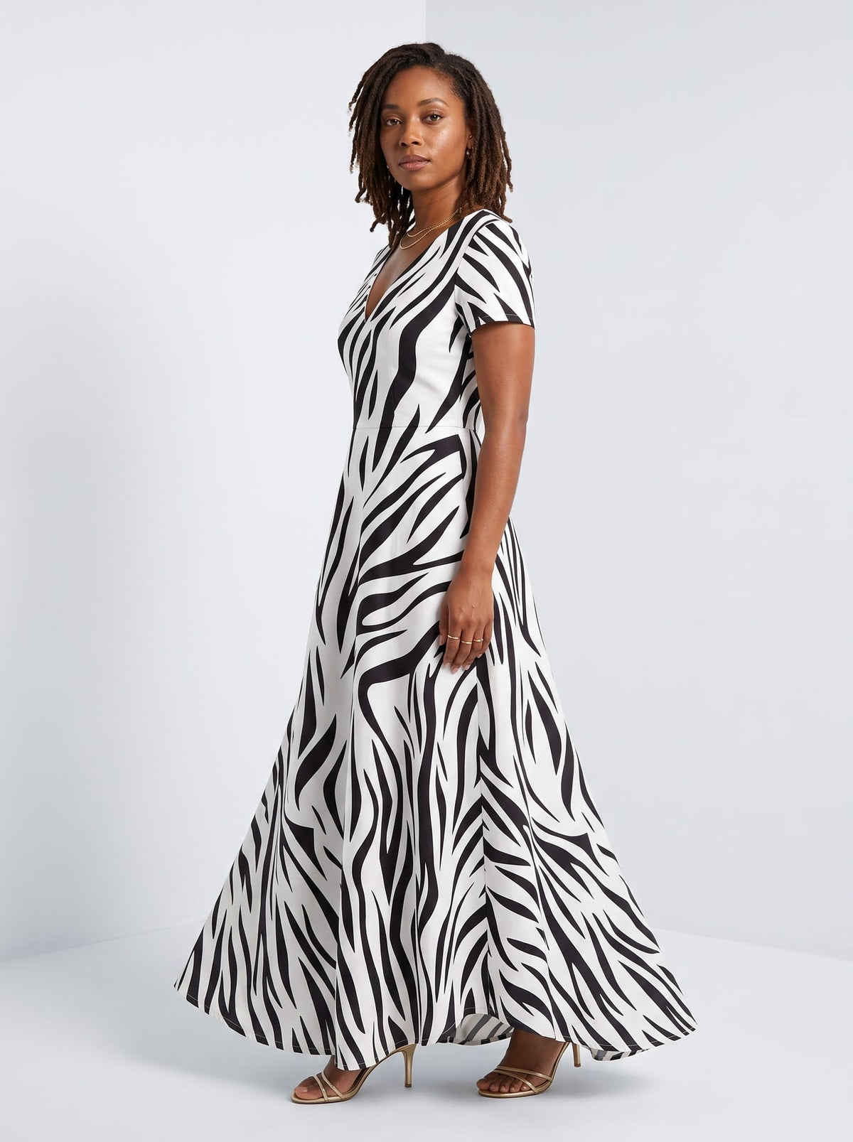 'Milia' Short Sleeve Maxi Dress