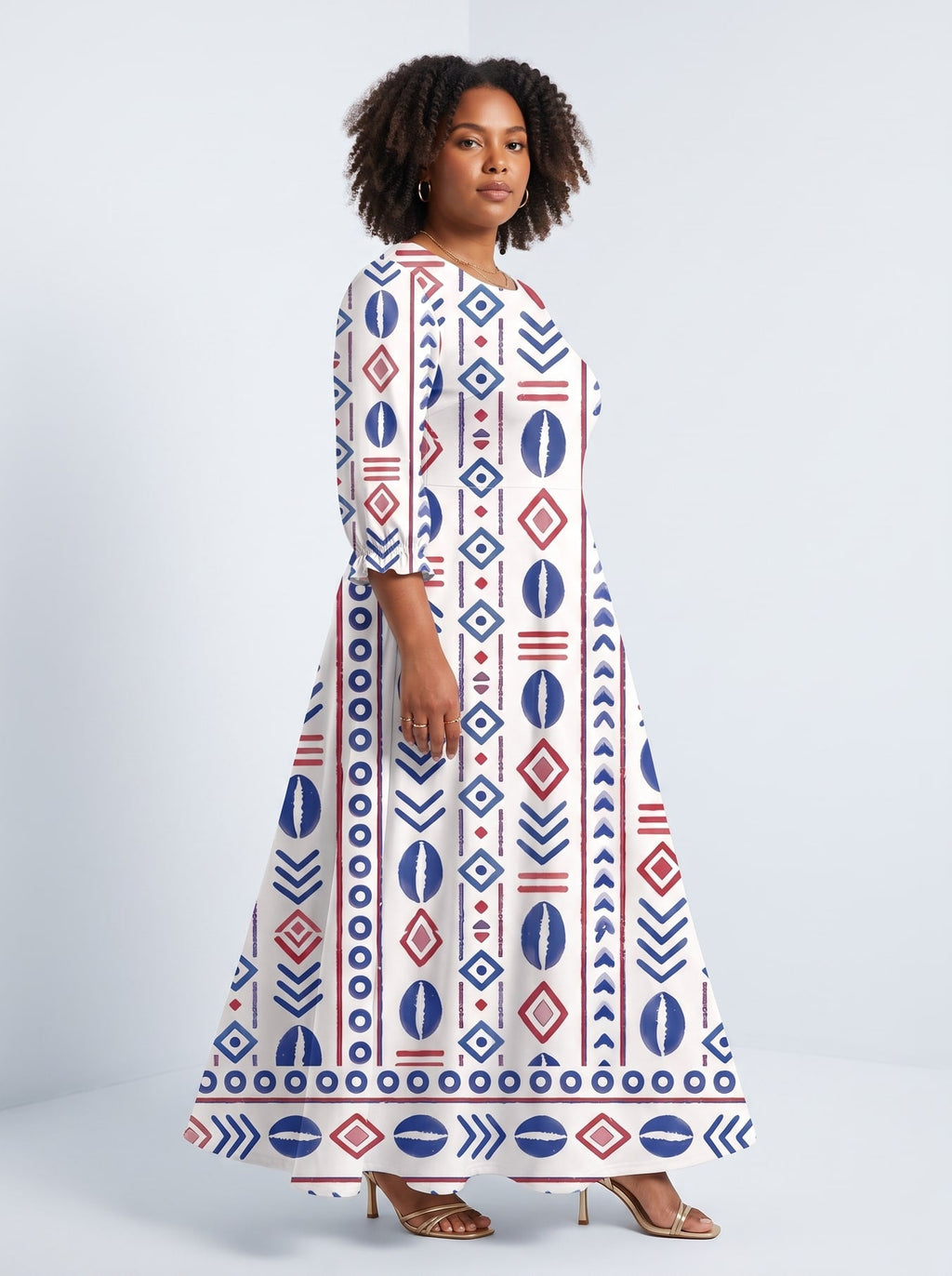 'Uhuru' Long Sleeve Maxi Dress