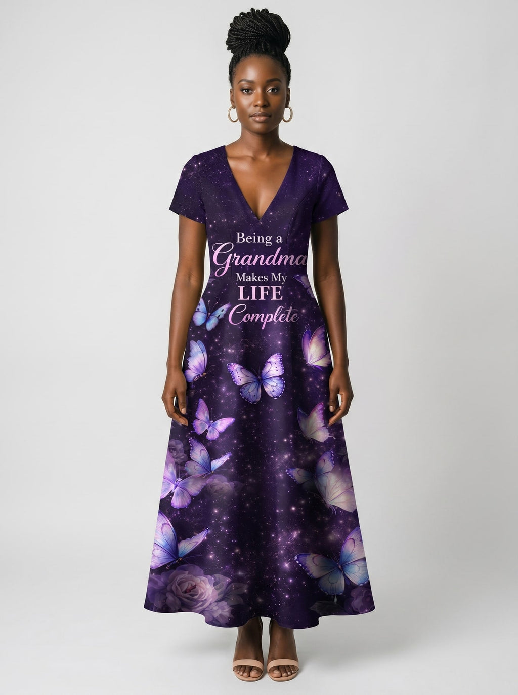 'Nyamekye' Short Sleeve Maxi Dress