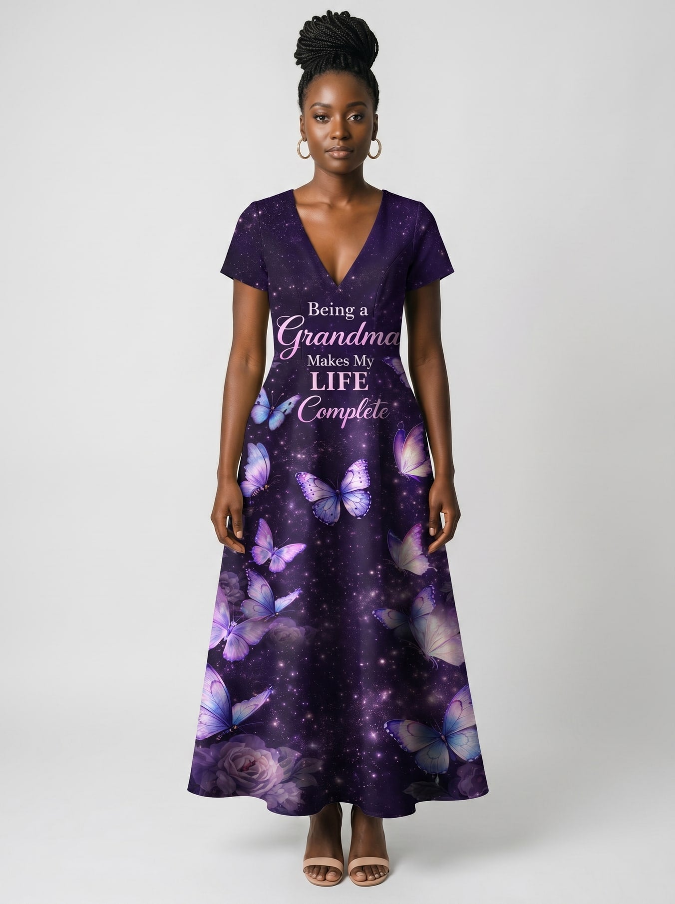 'Nyamekye' Short Sleeve Maxi Dress