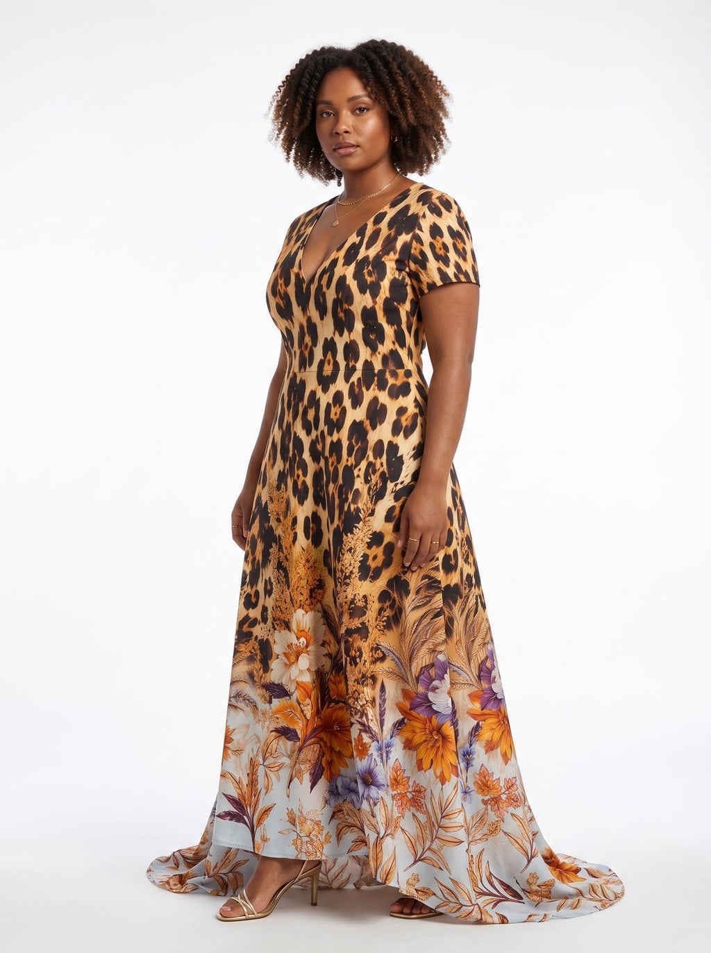 'Madoa' Short Sleeve Maxi Dress