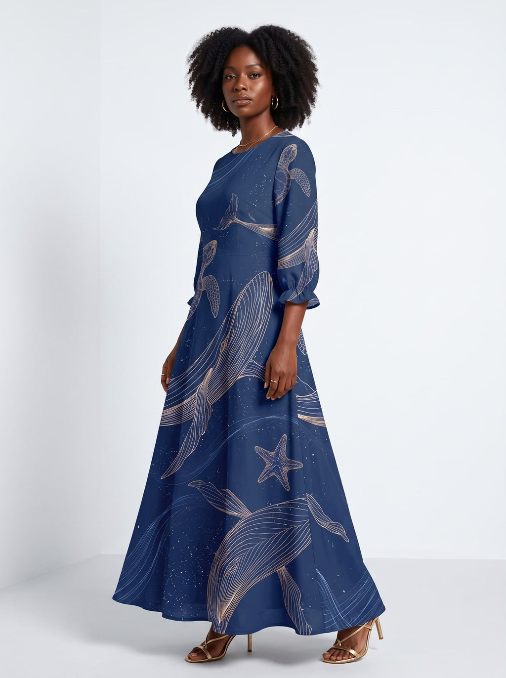 'Pwani' Long Sleeve Maxi Dress