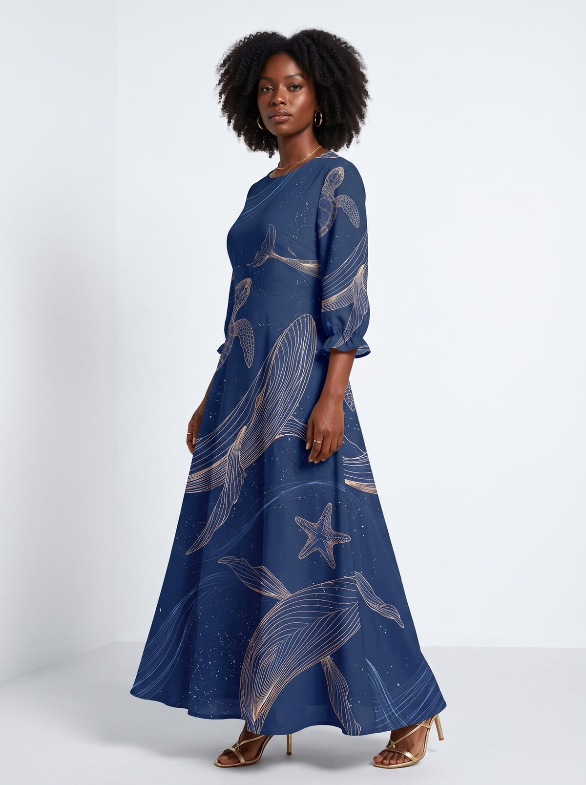 'Pwani' Long Sleeve Maxi Dress