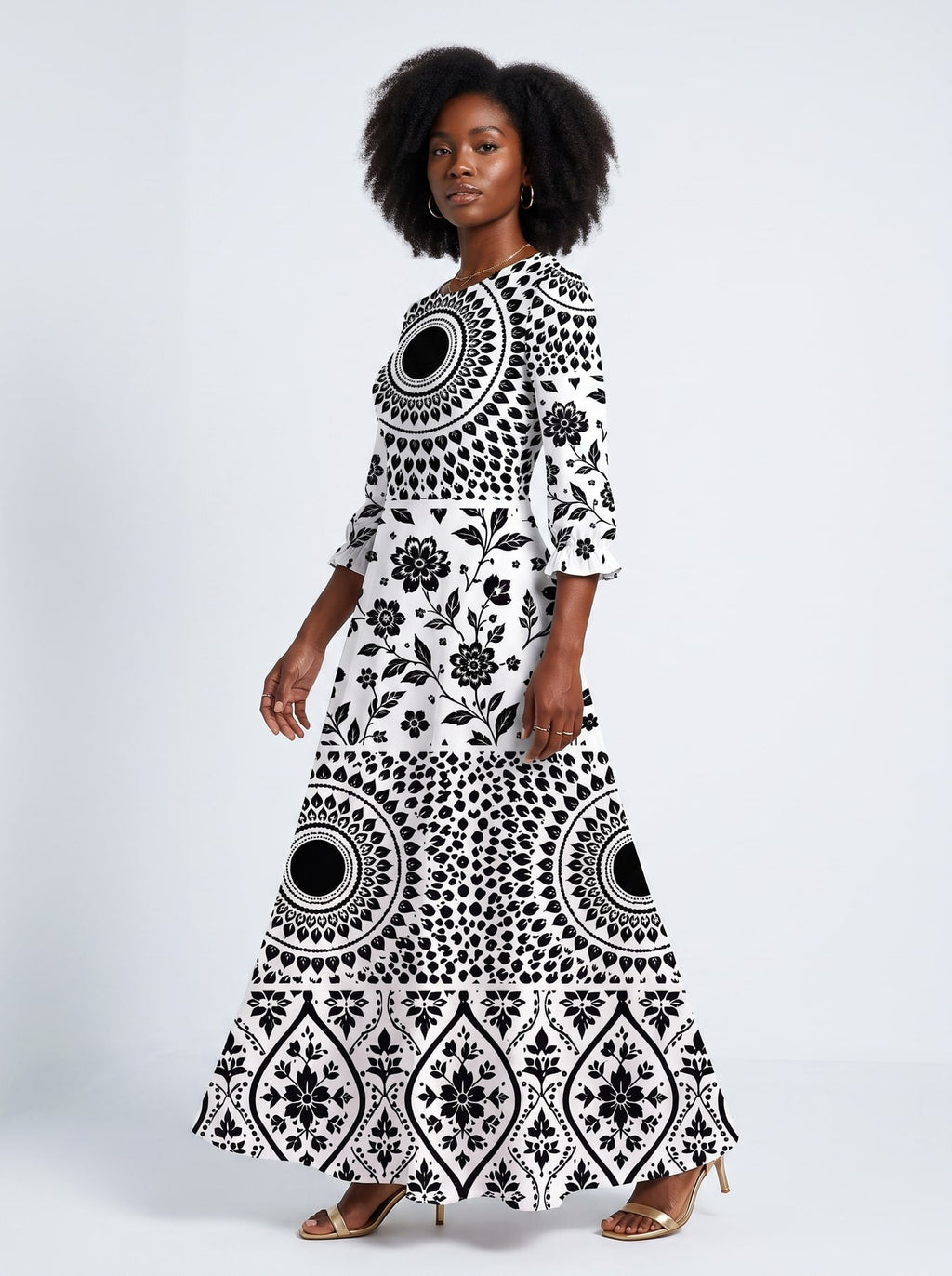 'Mwanga' Long Sleeve Maxi Dress