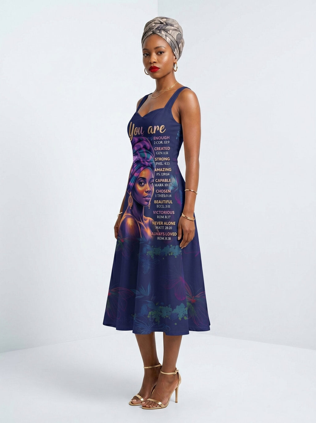 Blue Orchid Cotton Corset Dress