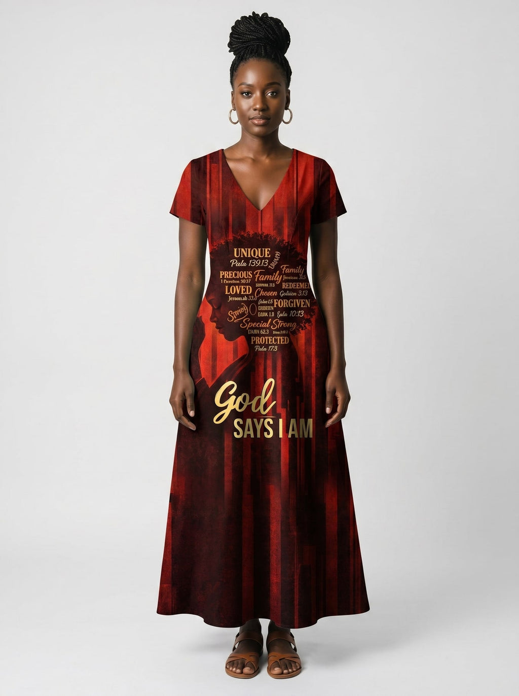'Asante' Short Sleeve Maxi Dress