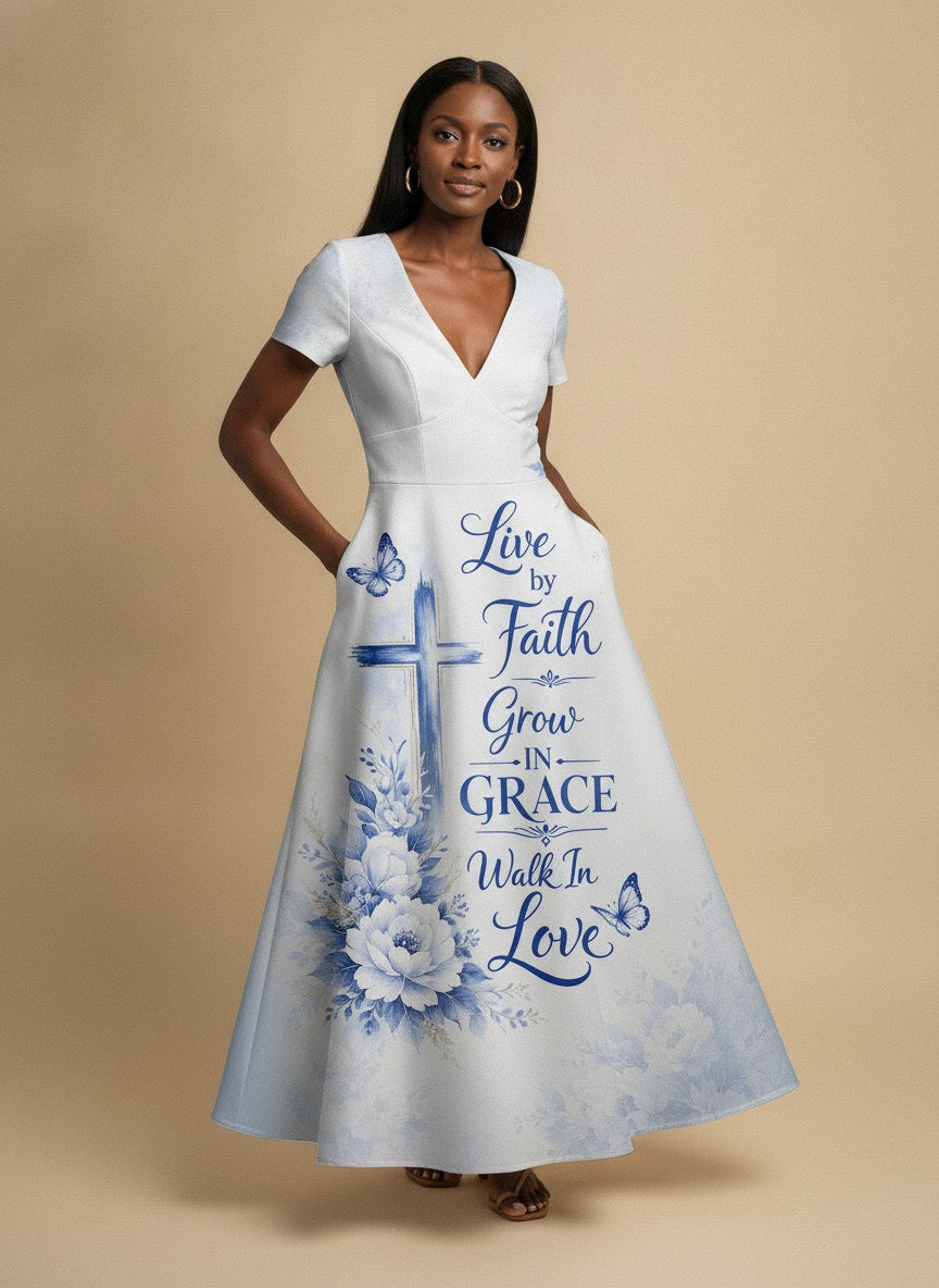 'Neema' Short Sleeve Maxi Dress