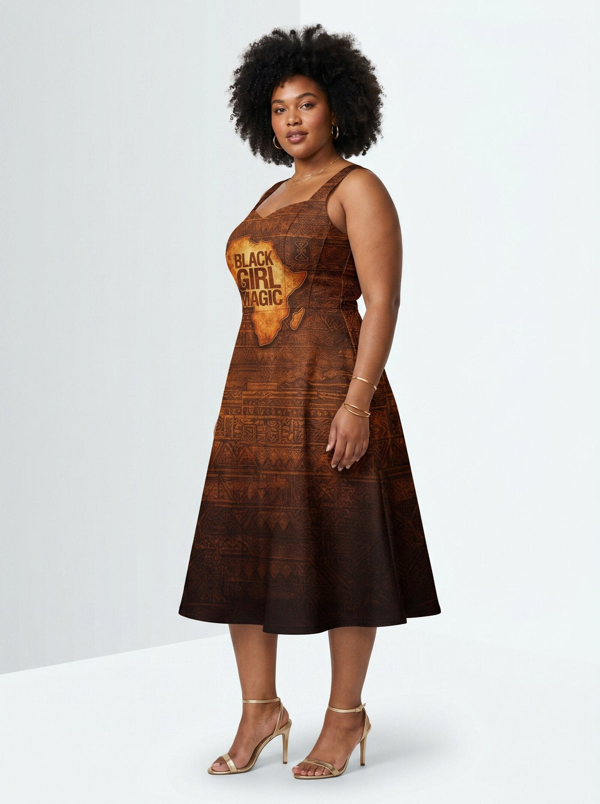Black Girl Magic Cotton Corset Dress