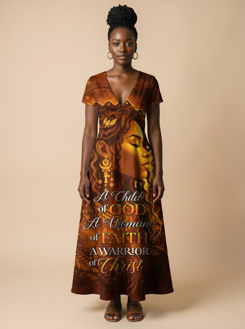 'Amara' Short Sleeve Maxi Dress