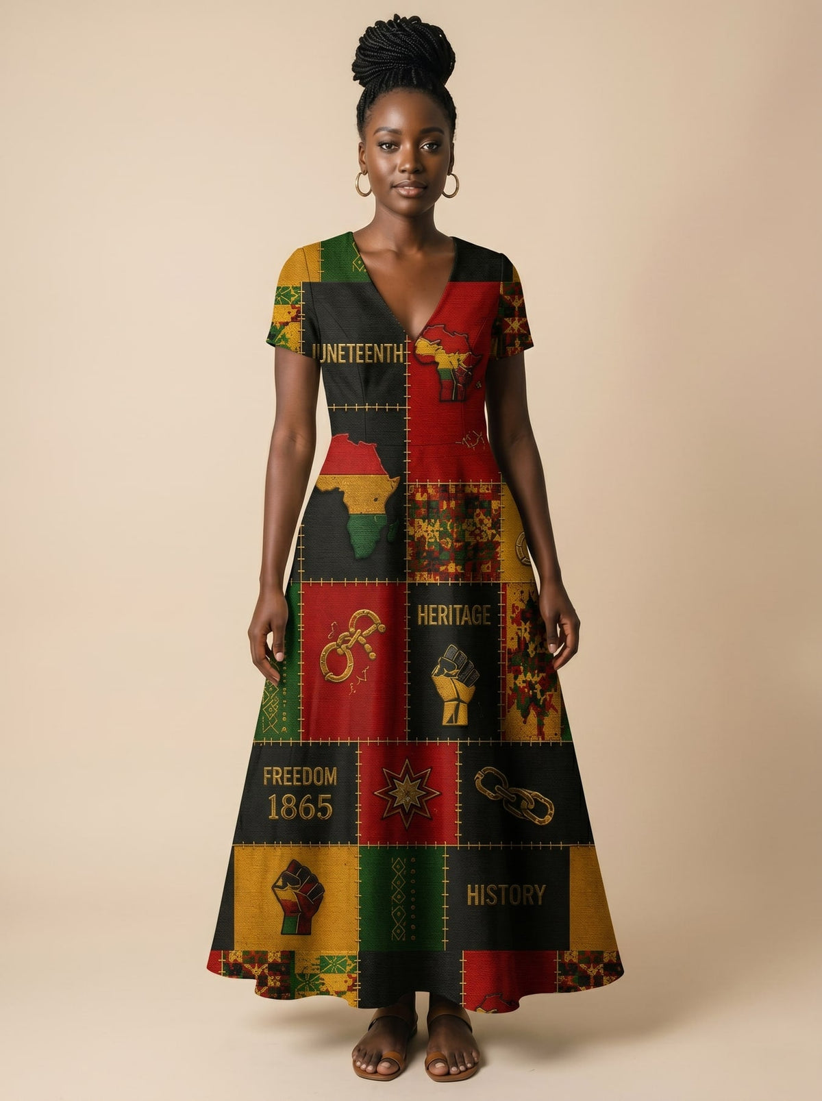 'Kumbuka' Short Sleeve Maxi Dress