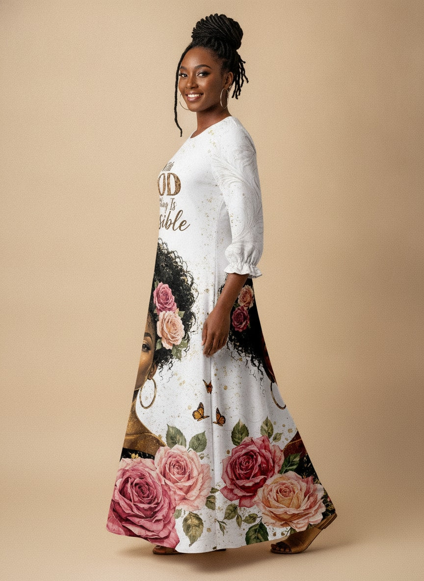 'Tumaini' Long Sleeve Maxi Dress