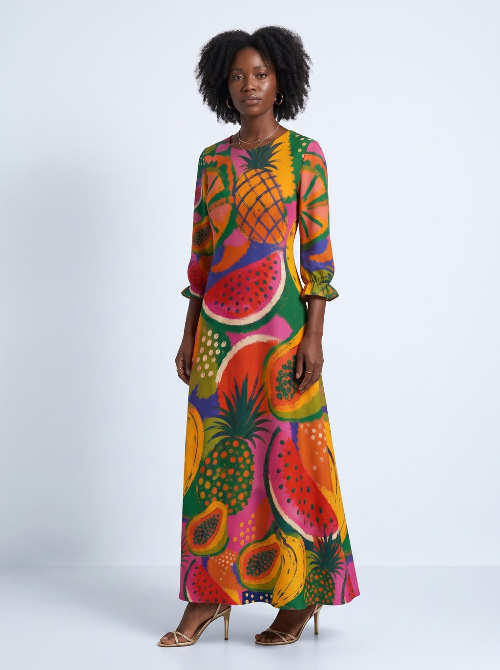 'Matunda' Long Sleeve Maxi Dress