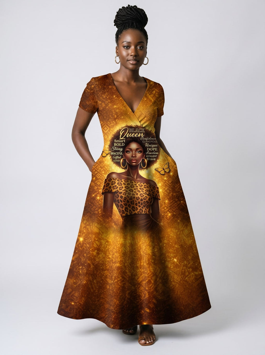 'Affirmed' Short Sleeve Maxi Dress