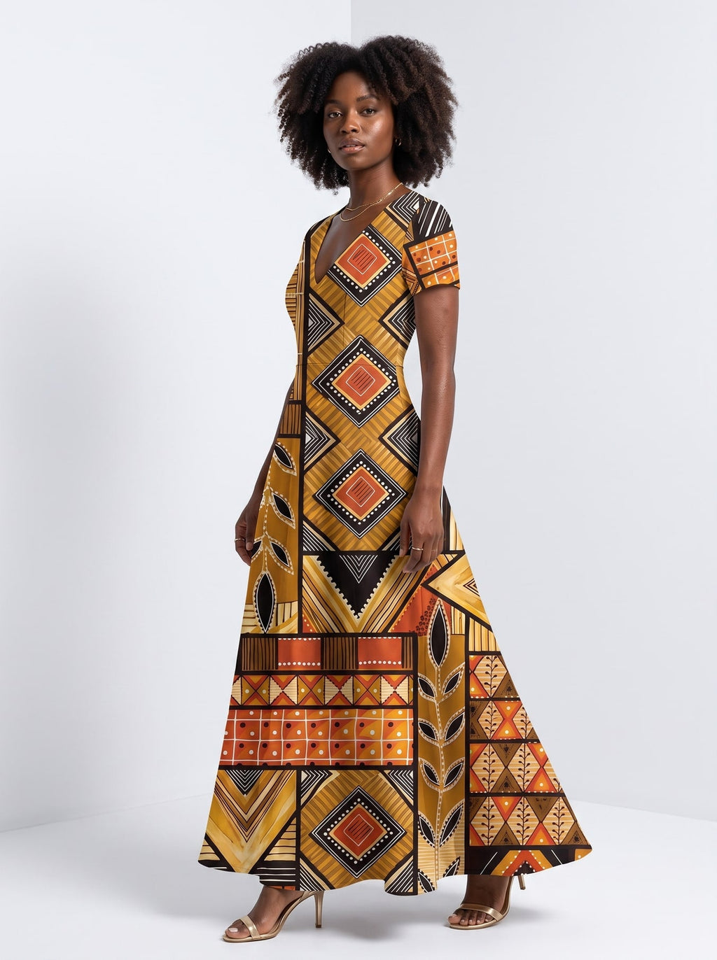 'Ardhi' Short Sleeve Maxi Dress