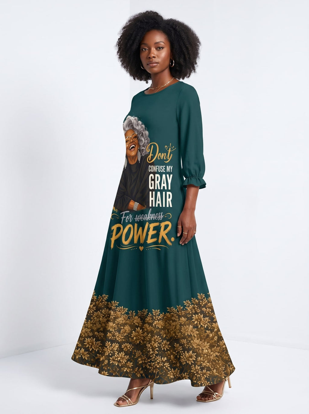 'Imara' Long Sleeve Maxi Dress