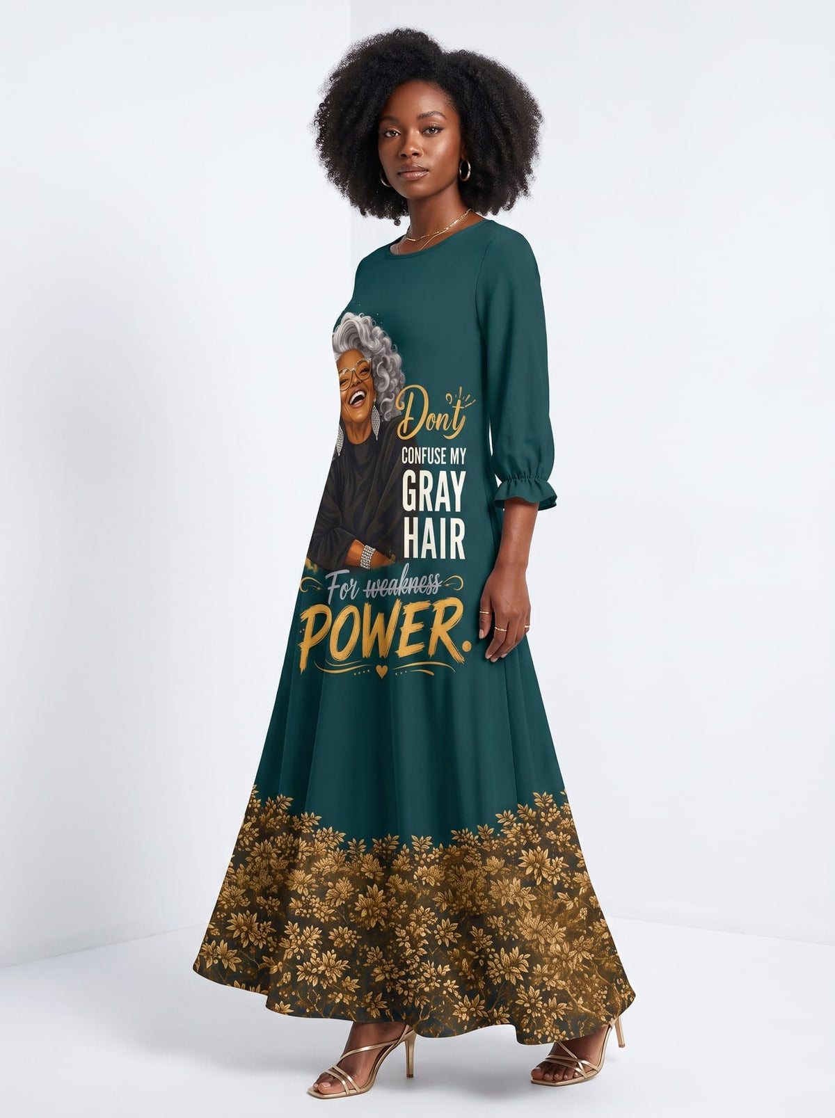 'Imara' Long Sleeve Maxi Dress