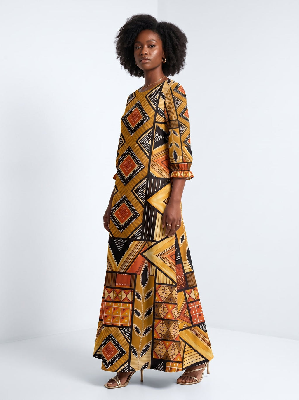 'Ardhi' Long Sleeve Maxi Dress