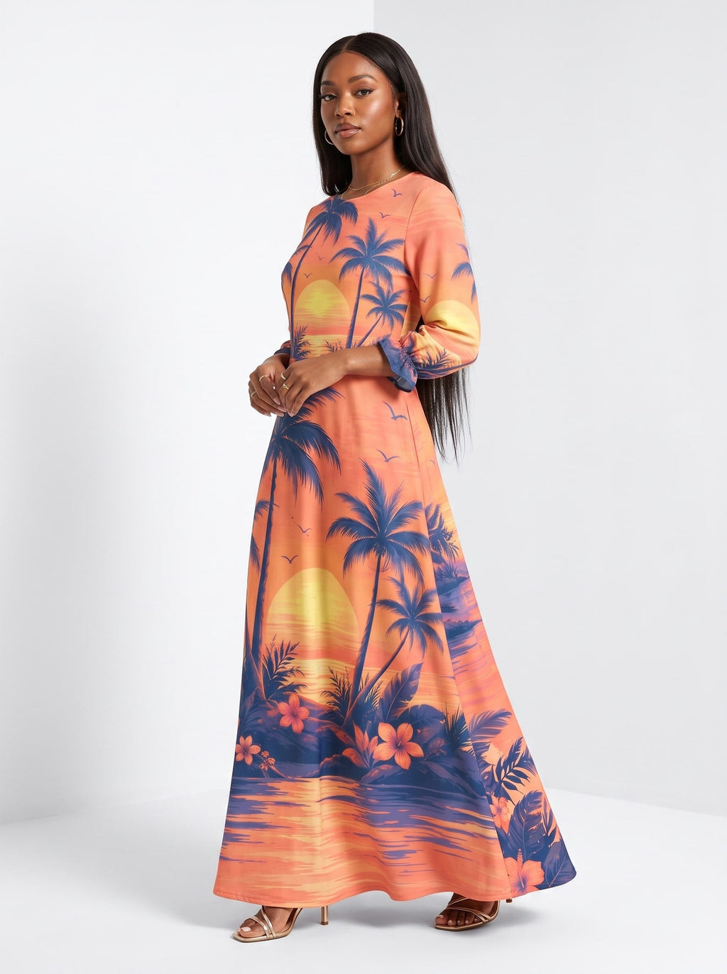 'Machweo' Long Sleeve Maxi Dress