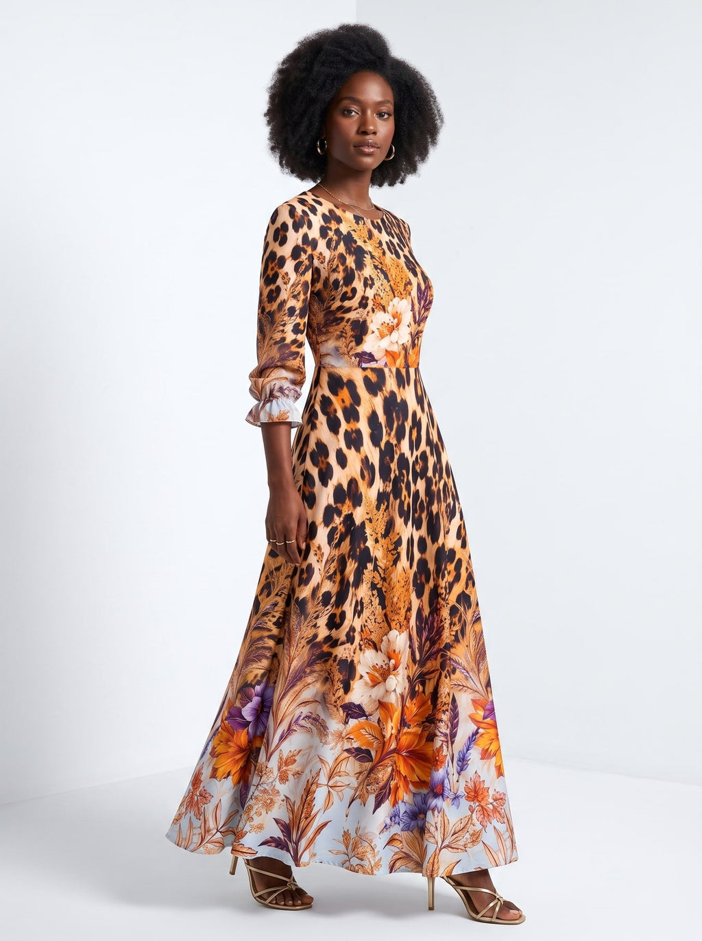'Madoa' Long Sleeve Maxi Dress