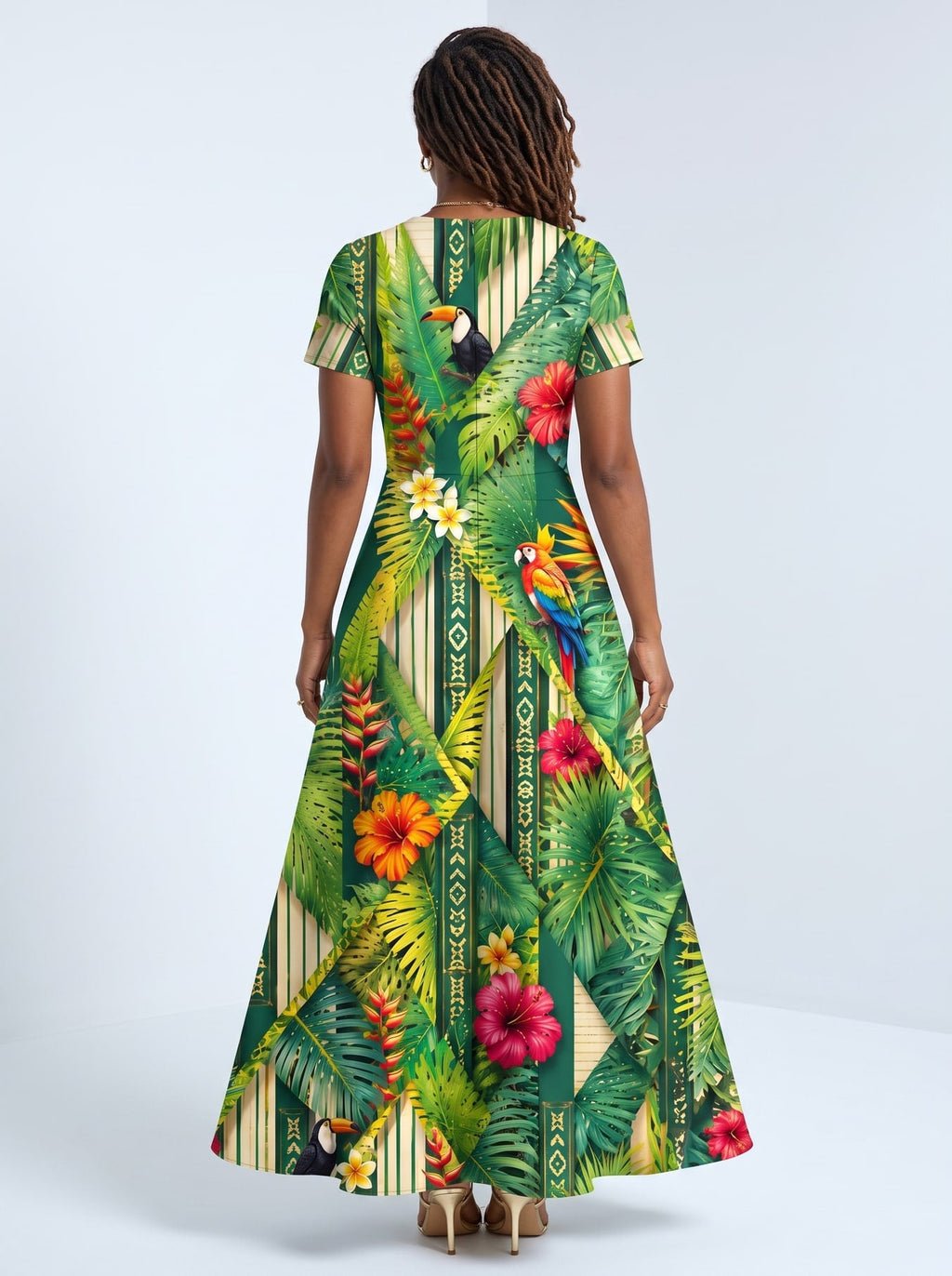 'Msitu' Short Sleeve Maxi Dress