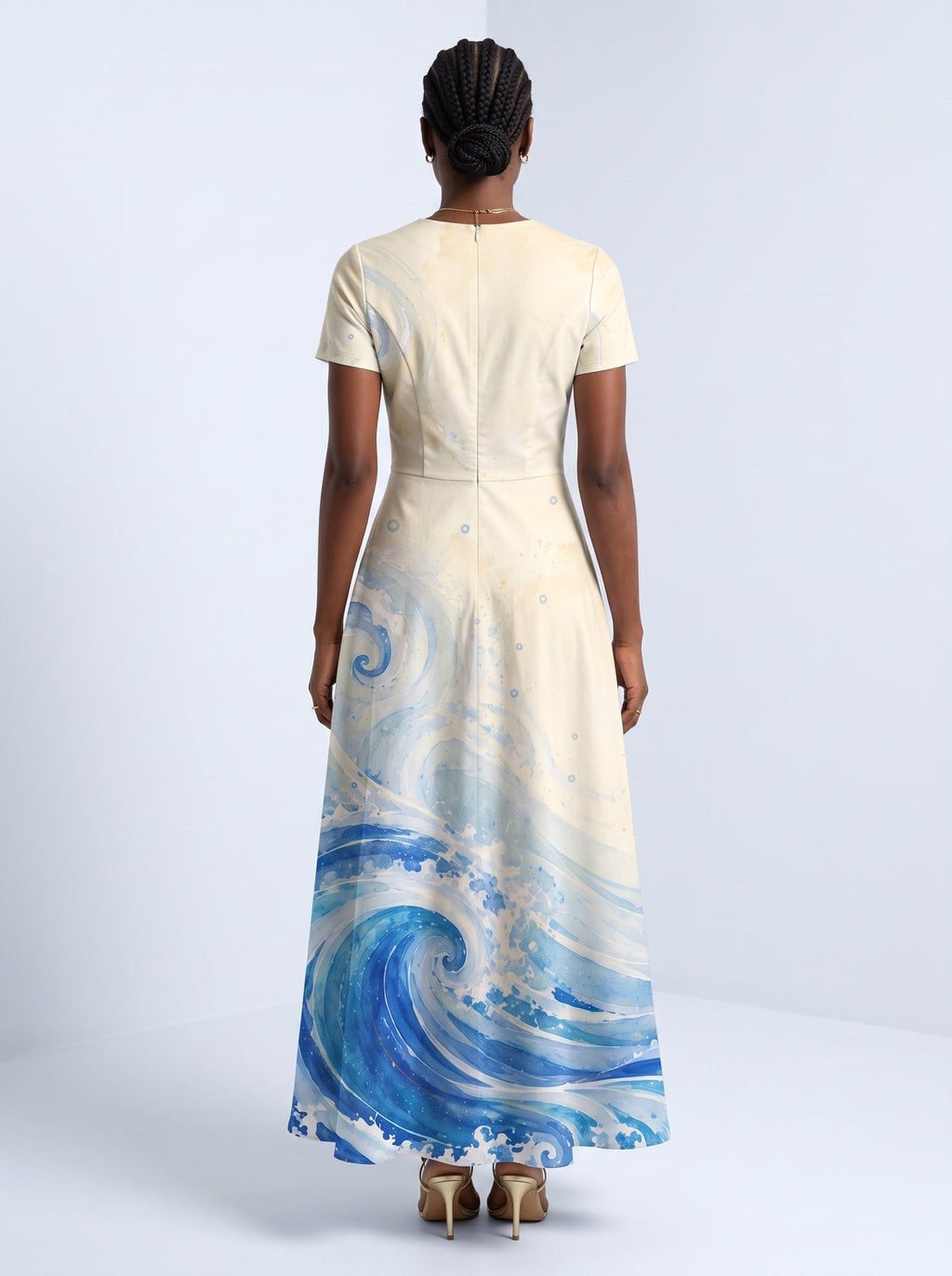 'Samaki' Short Sleeve Maxi Dress