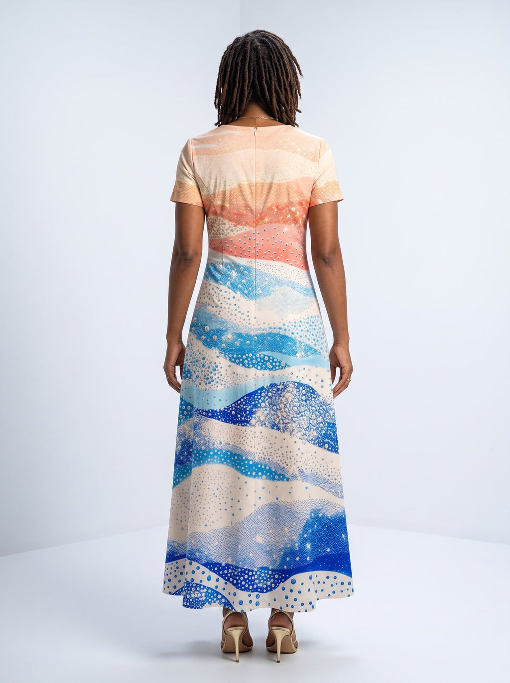 'Maji' Short Sleeve Maxi Dress