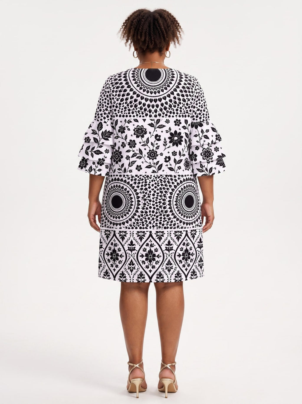 'Mwanga' Stacked Ruffle Sleeve Dress