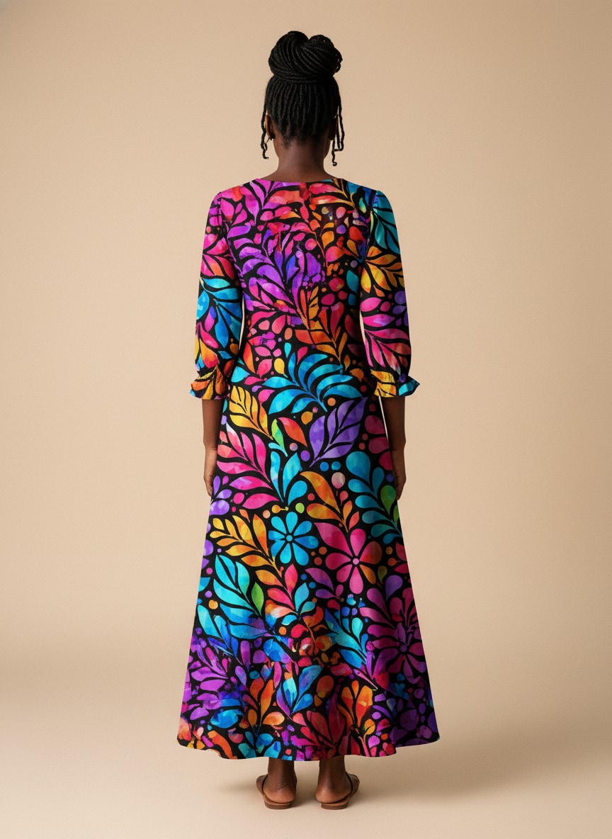 'Rangi' Long Sleeve Maxi Dress