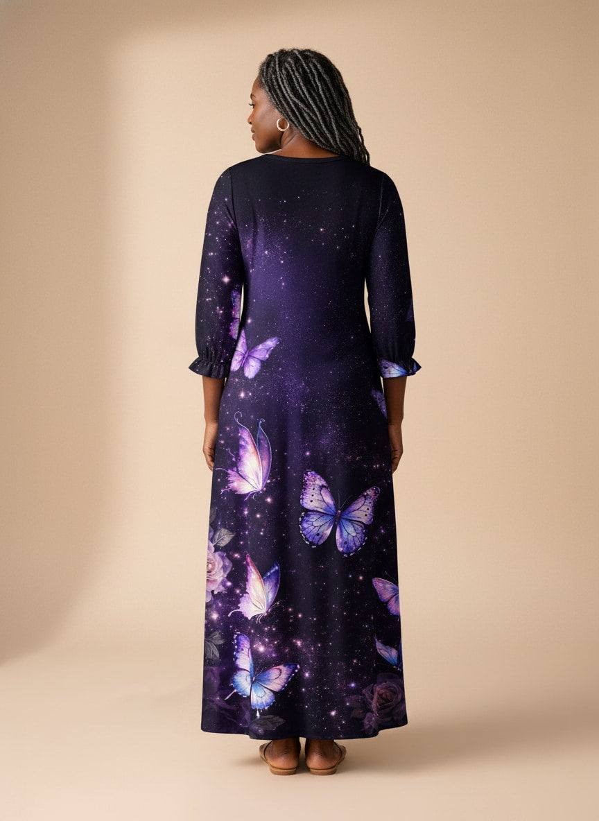 'Nyamekye' Long Sleeve Maxi Dress