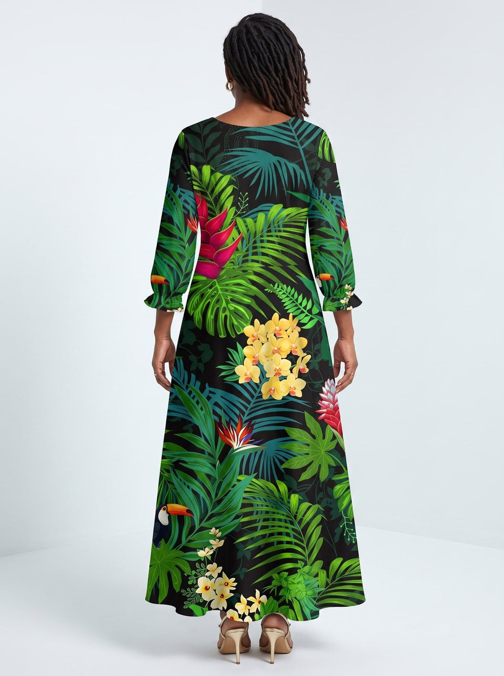 'Kitropiki' Long Sleeve Maxi Dress