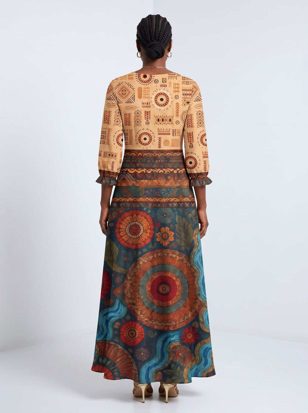 'Mto' Long Sleeve Maxi Dress