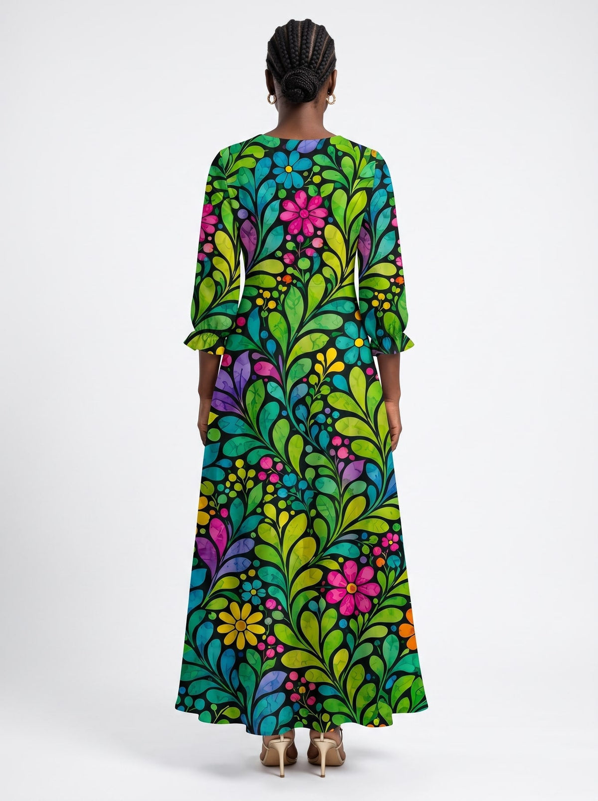 'Zumaridi' Long Sleeve Maxi Dress