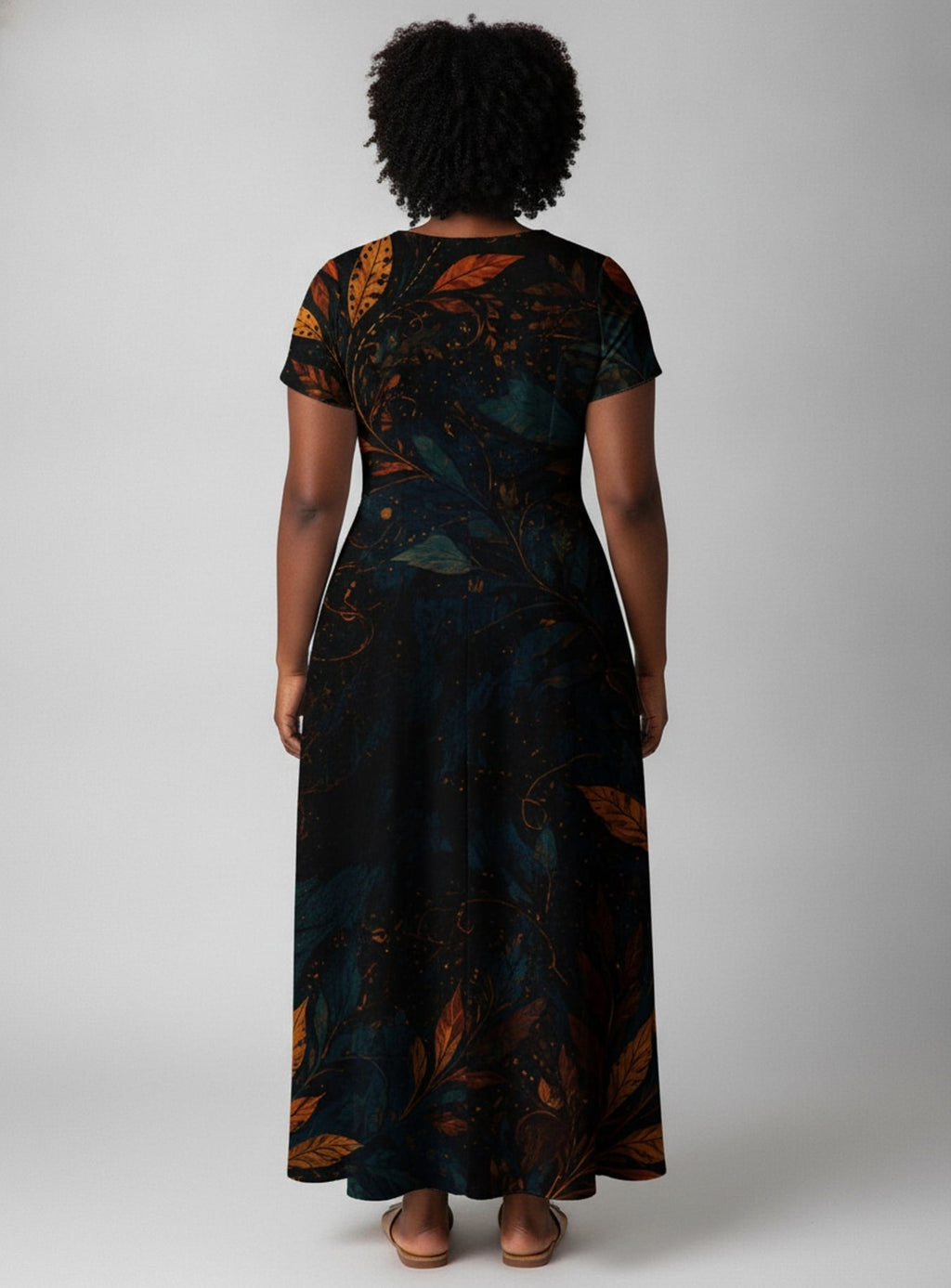 'Huru' Short Sleeve Maxi Dress
