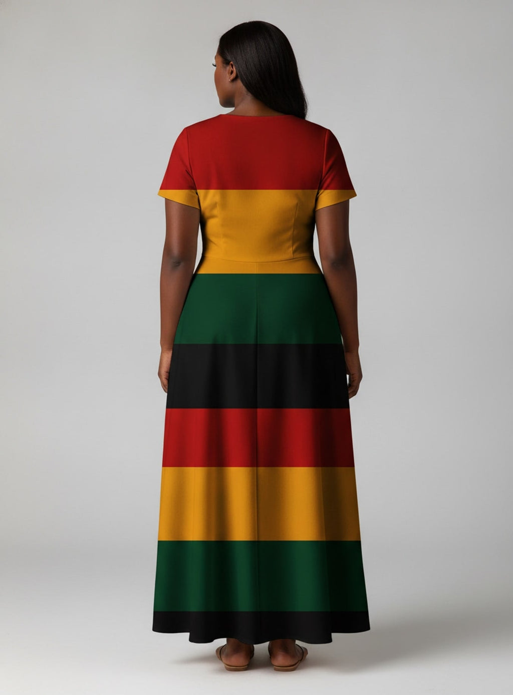 'Accra' Short Sleeve Maxi Dress