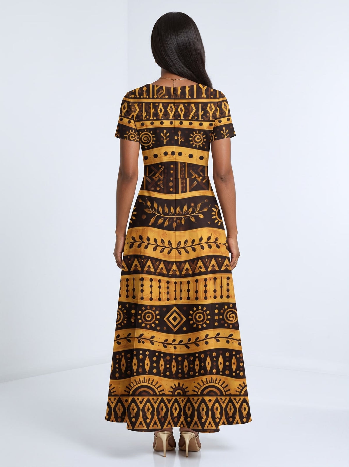 Baraka Short Sleeve Maxi Dress