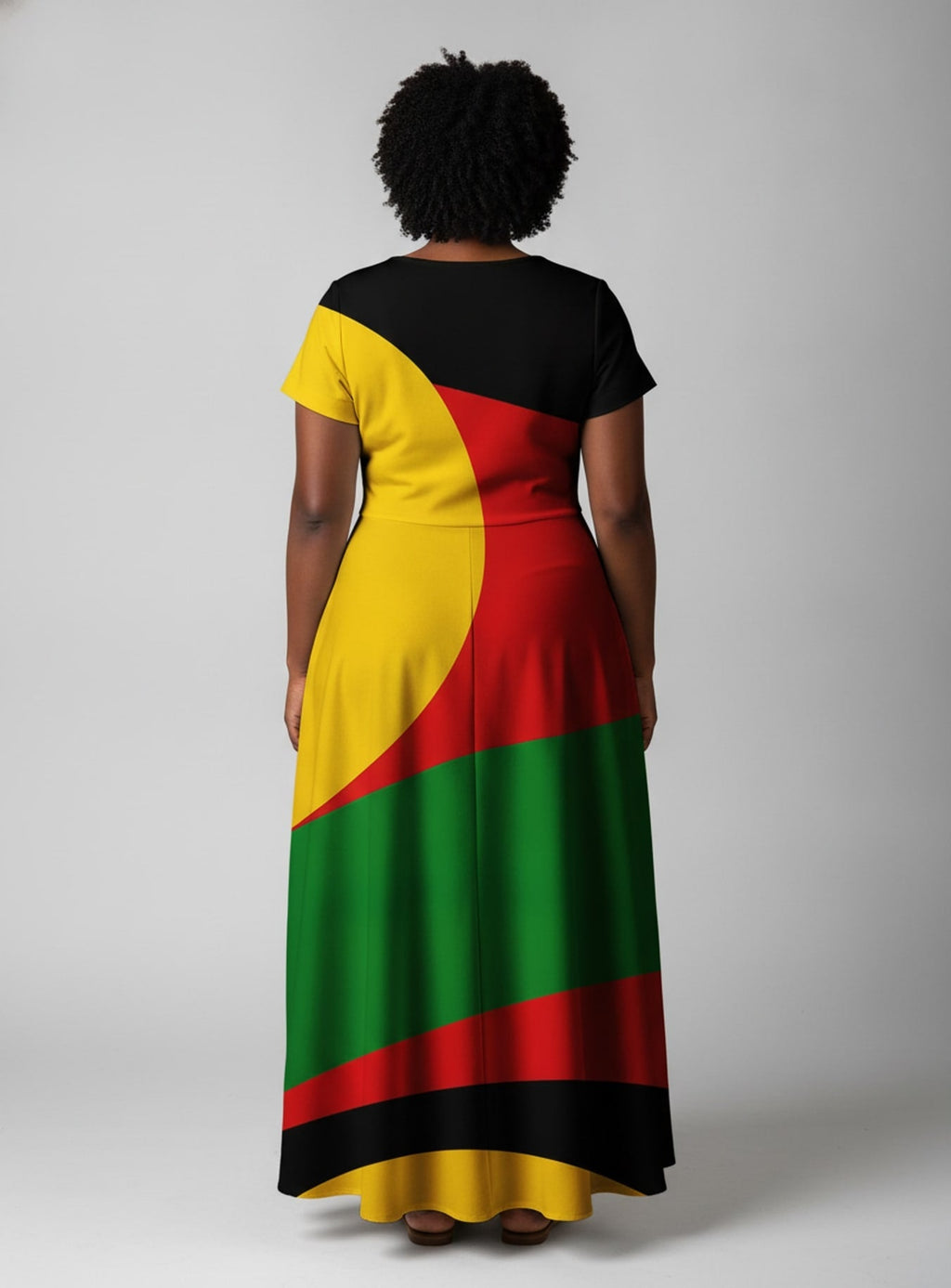 'Furaha' Short Sleeve Maxi Dress