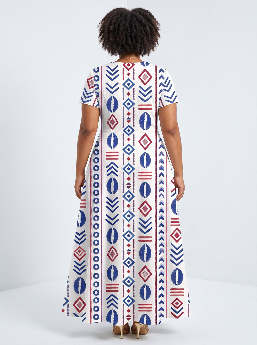 'Uhuru' Short Sleeve Maxi Dress