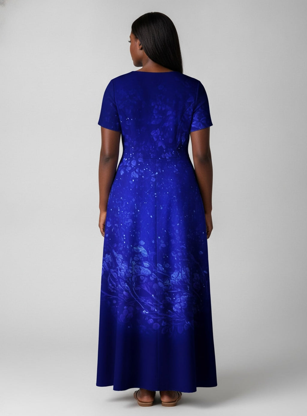 Black Woman Loved Short Sleeve Maxi Dress