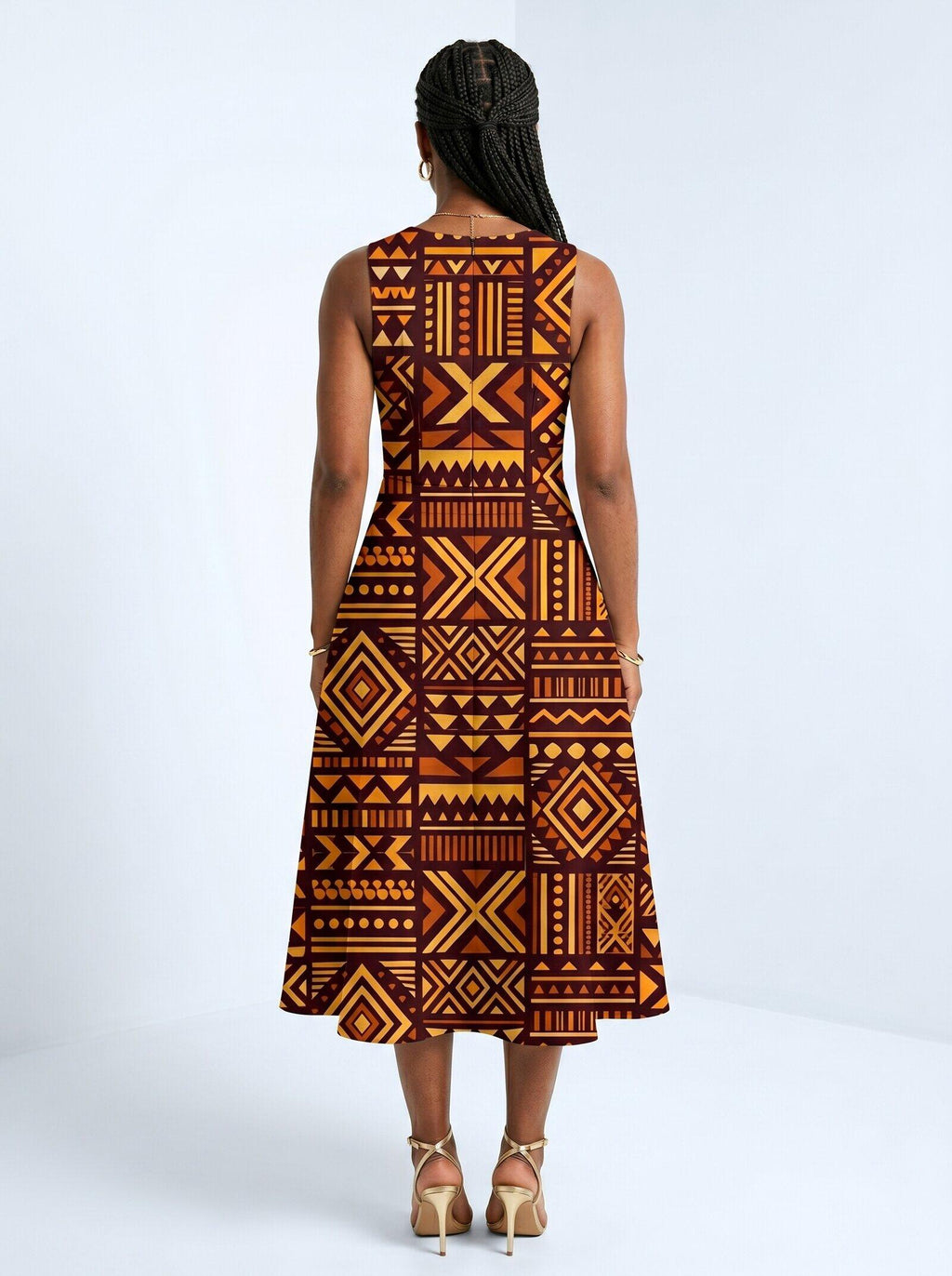 Mudcloth Cotton Corset Dress