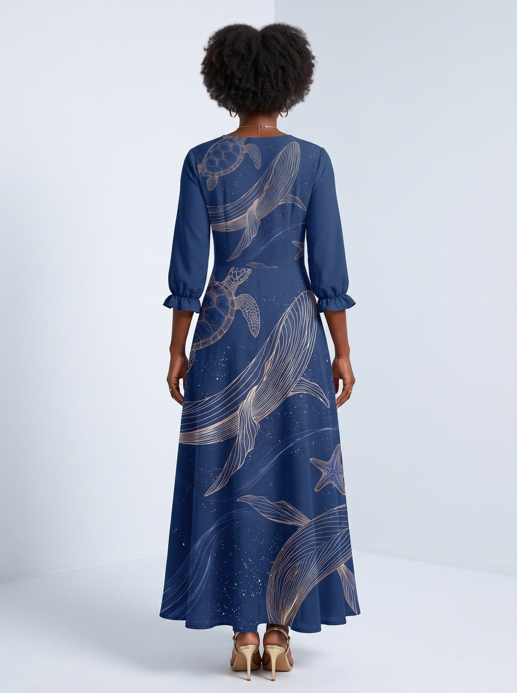 'Pwani' Long Sleeve Maxi Dress