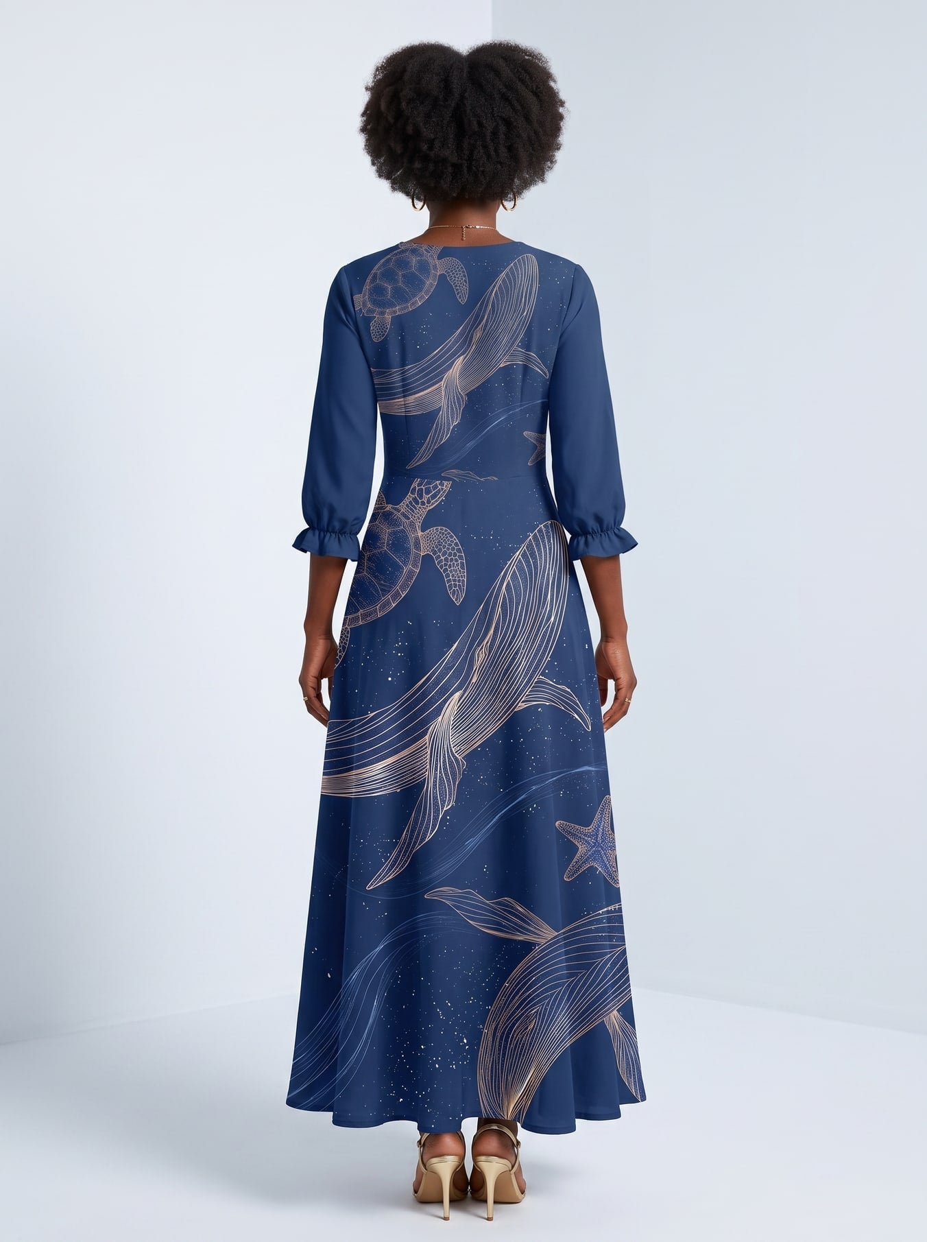 'Pwani' Long Sleeve Maxi Dress