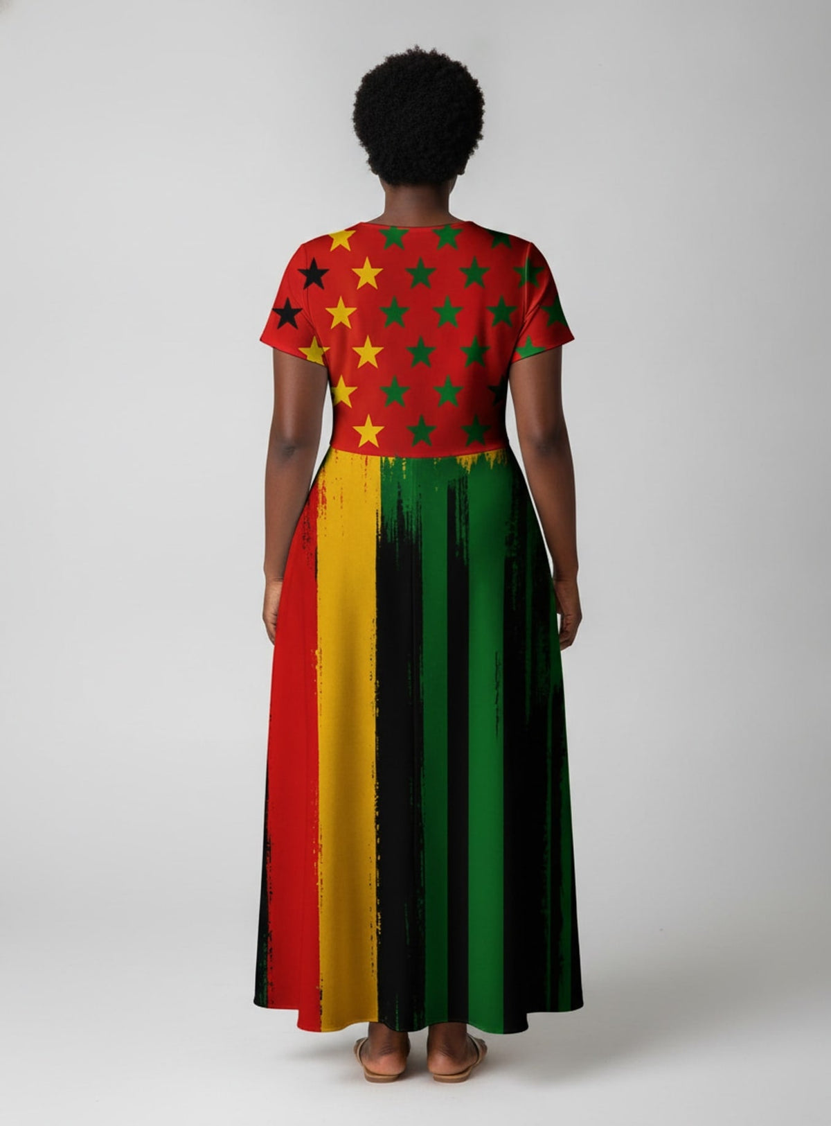 'Kwanza' Short Sleeve Maxi Dress